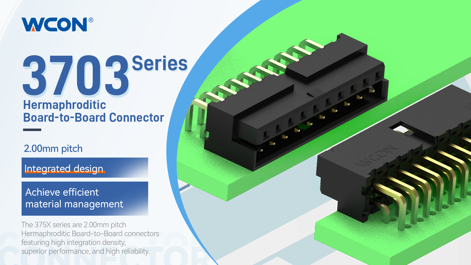 3703 系列雌雄同体板对板江南在线器：集成设计，节省空间和可靠江南在线